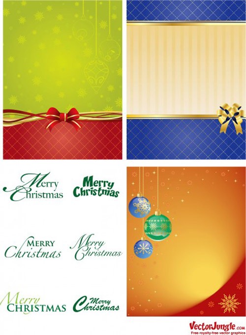 クリスマス用の無料デザイン素材141：ベクターイラスト、パターン、ブラシ、フォント、アイコン