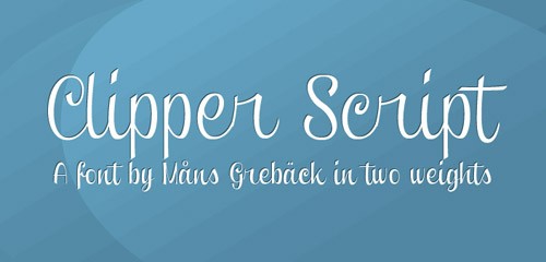 Clipper Script font
