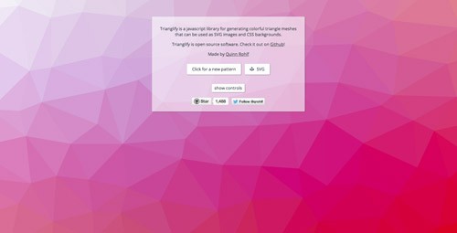 背景に使いたい 美しくカラフルなトライアングルメッシュ画像をsvgとして作成できるjsライブラリー Trianglify Co Jin
