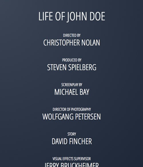 Css3だけで映画のエンドロール風エフェクトを表現した Movie Credits Co Jin