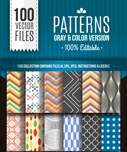 商用利用可 ベクター形式の無料のシームレスパターン100種類が同梱された Free Download 100 Repeating Vector Patterns From Freepik Com Co Jin