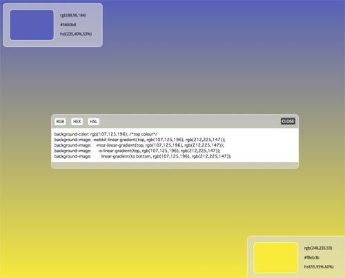 美しいCSSグラデーションをランダムにつくってくれる「Random CSS Gradient Generator」