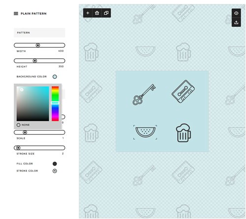 SVGベースのオリジナルなシームレスパターンを作ってダウンロードできる「Plain Pattern」