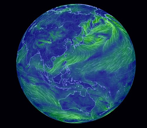 地球の海流・風の動きをアニメーションで見られる「Earth」が美しい！