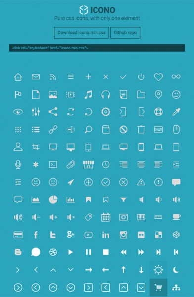 アイコンはCSSで！フォントもSVGも使用しないCSSだけのアイコンセット「Icono」