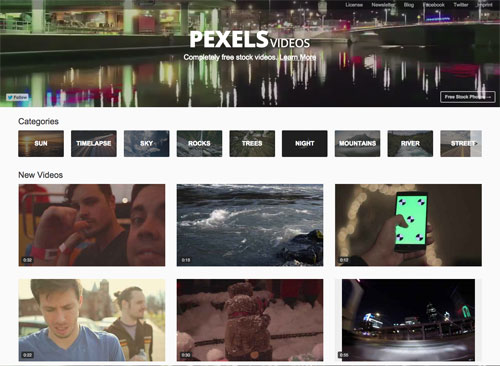 商用利用無料のフリー動画素材集「Pexels Videos」