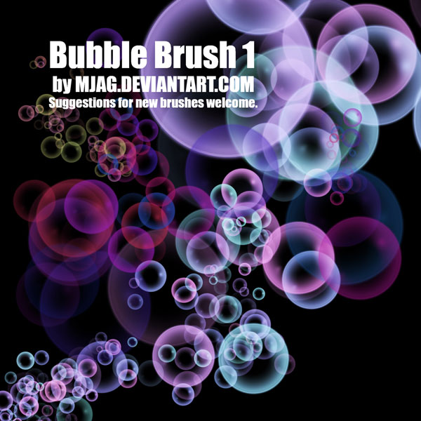 Photoshop用の泡・バブル・水滴系フリー/無料ブラシセット