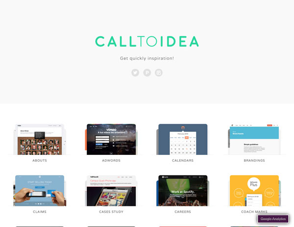 デザインのインスピレーションに最適！パーツ/テーマごとのWEBデザイン見本帳「calltoidea」