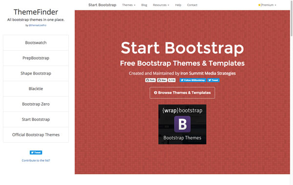 Bootstrapの無料テーマを探すなら一箇所で全部探せる「ThemeFinder」